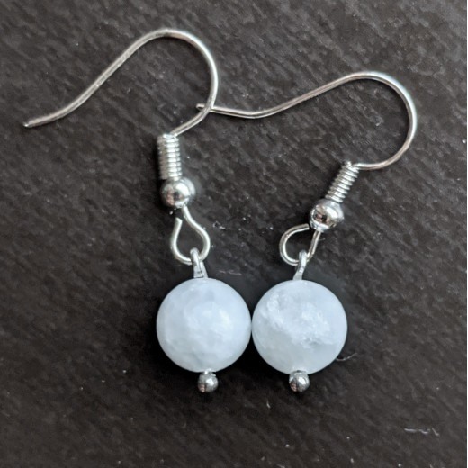 Cölesztin fülbevaló - igazi ritkaság (celesztit) Cölesztin fülbevaló - igazi ritkaság (celesztit)