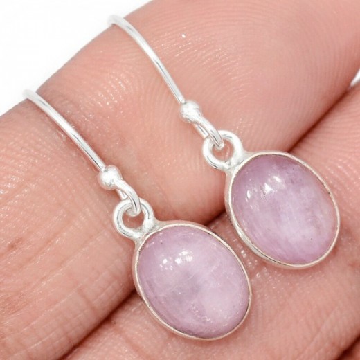 Prémium Kunzit fülbevaló, ezüst Prémium Kunzit fülbevaló, ezüst