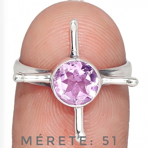 Prémium Kunzit gyűrű, ezüst Prémium Kunzit gyűrű, ezüst