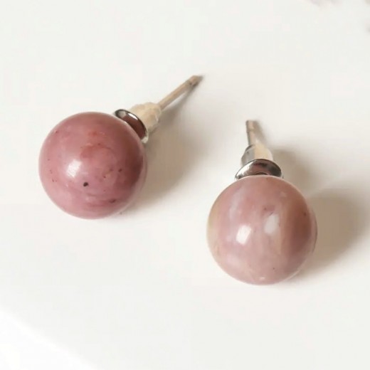 Rodonit fülbevaló, bedugós Rodonit fülbevaló, bedugós