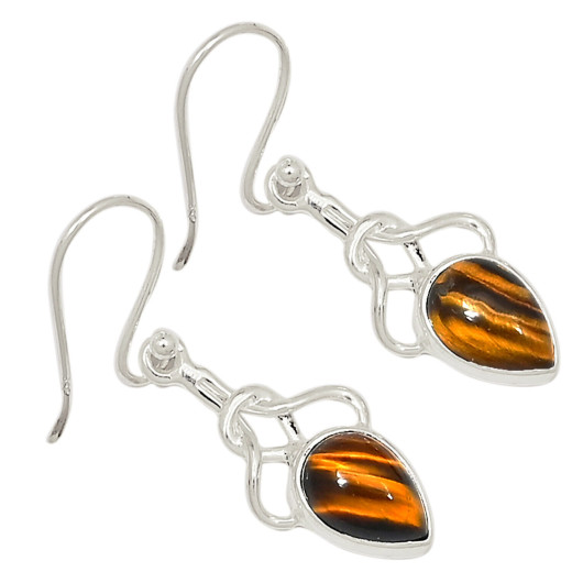 Tigrisszem fülbevaló, ezüst