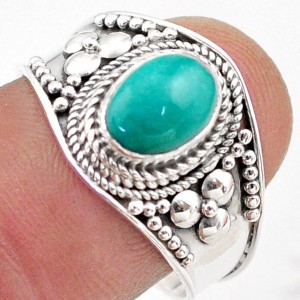 Türkiz gyűrű, ezüst, eredeti (mérete: 57)