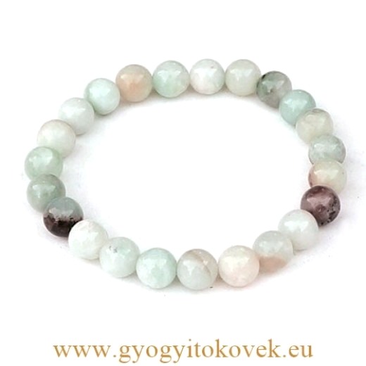 Amazonit karkötő, természetes, fazettázott Amazonit karkötő, természetes, fazettázott