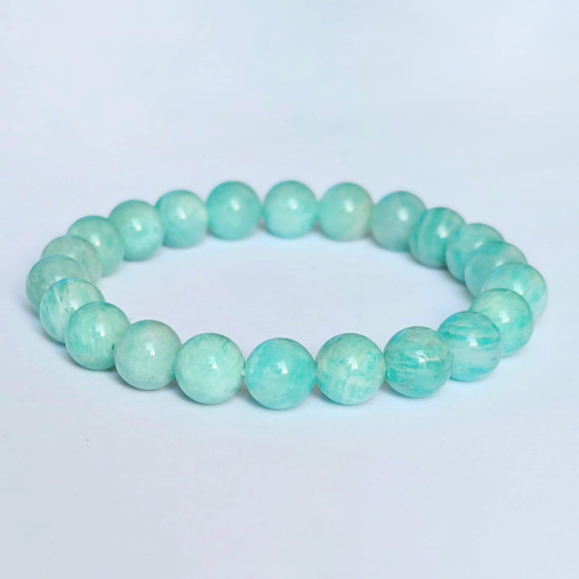 Amazonit karkötő, extra kék, valódi Amazonit karkötő, extra kék, valódi