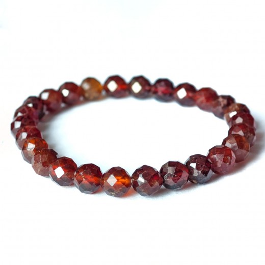 Orémium hesszonit gránát karkötő, fazettázott Orémium hesszonit gránát karkötő, fazettázott