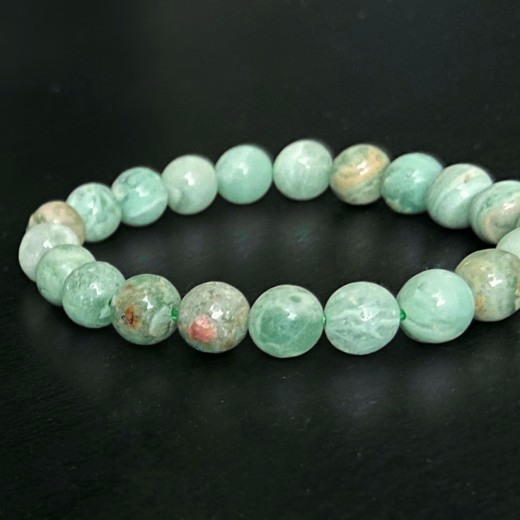 Krizopráz karkötő, zöldeskék Krizopráz karkötő, zöldeskék