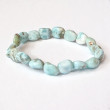 Larimar (larimár) karkötő, valódi dominikai, szabálytalan szemű