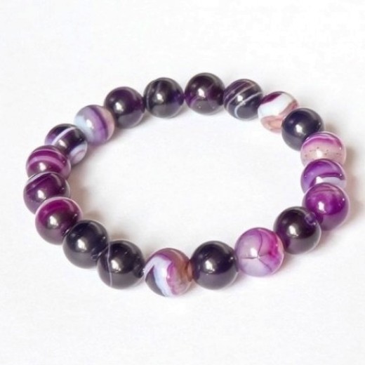Lila achát karkötő Lila achát karkötő
