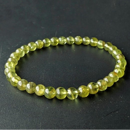 Peridot (olivin) golyós karkötő, 6mm Peridot (olivin) golyós karkötő, 6mm
