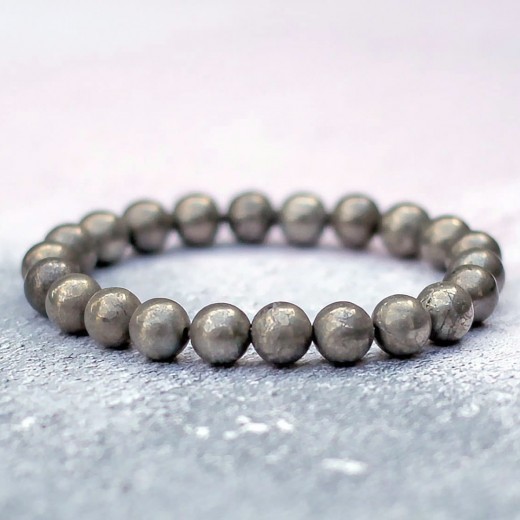 Pirit karkötő, nagyobb szemű Pirit karkötő, nagyobb szemű