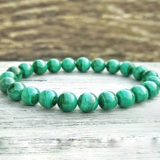 Malachit karkötő, garantáltan valódi, extra minőség Malachit karkötő, garantáltan valódi, extra minőség