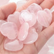 Rózsakvarc szív marokkő