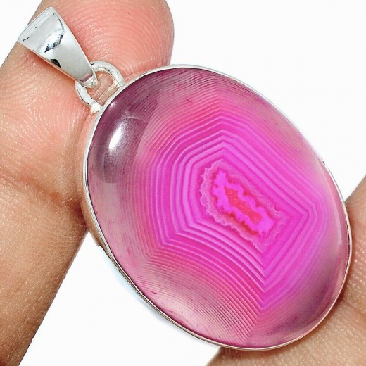 Lila achát medál, ezüst Lila achát medál, ezüst