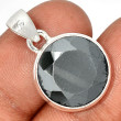 Hematit medál, ezüst