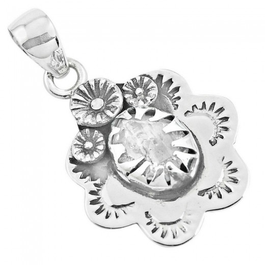 Herkimer gyémánt medál, ezüst  Herkimer gyémánt medál, ezüst