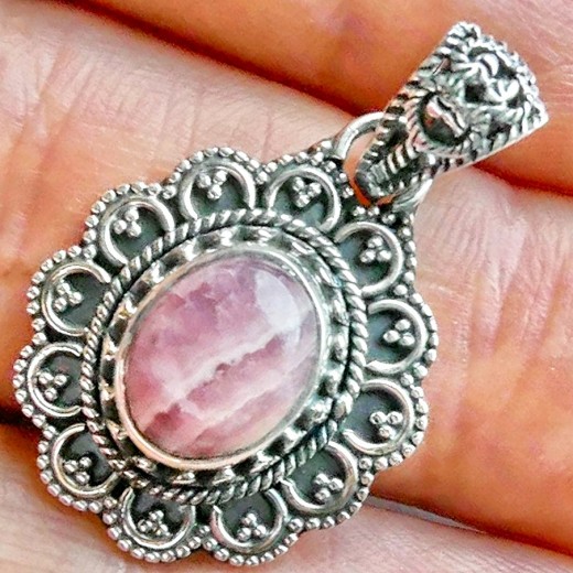 Rodokrozit medál, ezüst Rodokrozit medál, ezüst