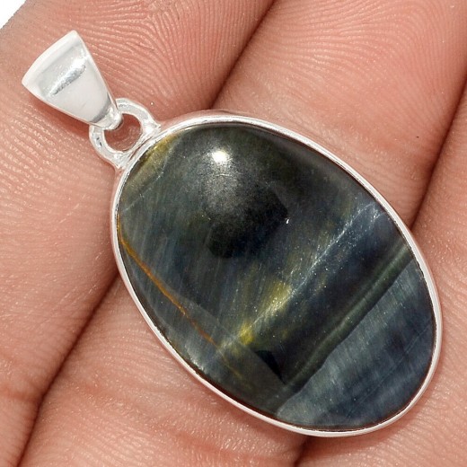 Tigrisszem - sólyomszem medál, ezüst