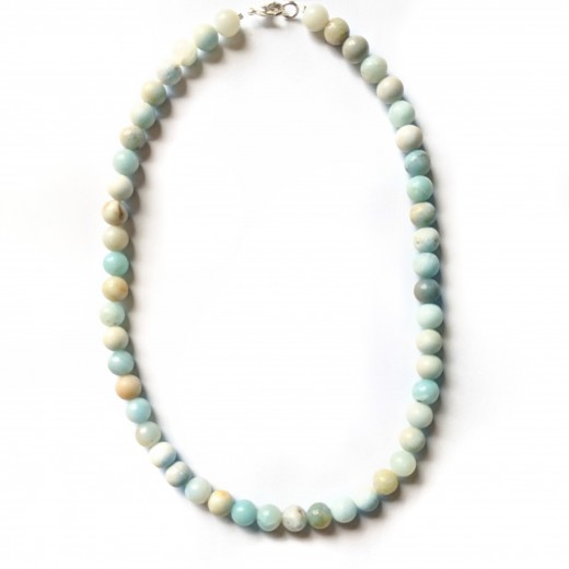 Amazonit nyaklánc, természetes, fazettázott Amazonit nyaklánc, természetes, fazettázott